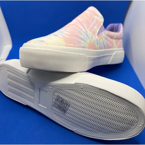 Jenn Ardor Tie-Dye Canvas Slip-On Sneakers With White Sole Pink Purple 6.5 - Picture 3 of 6